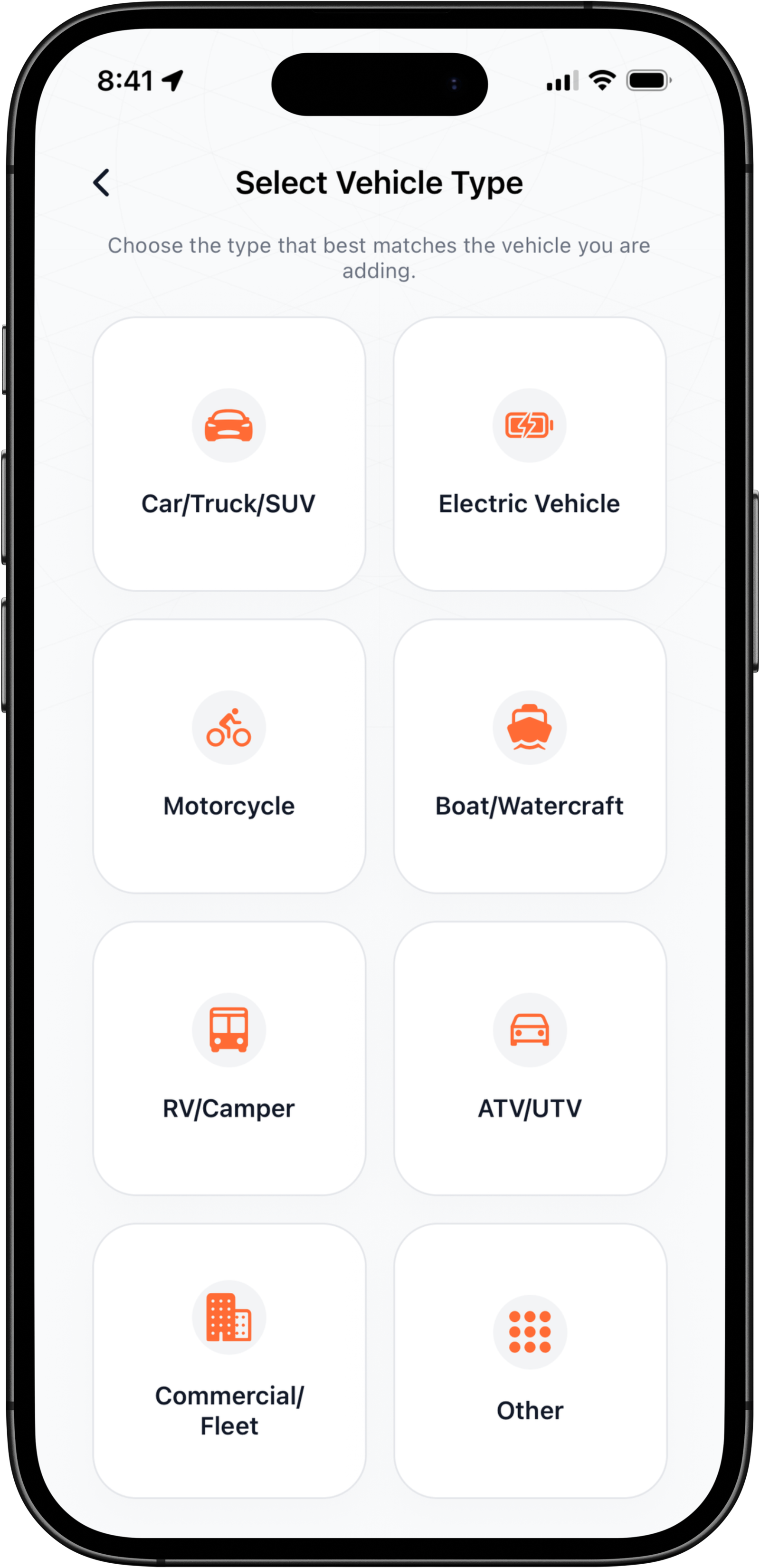 Select Vehicle Type